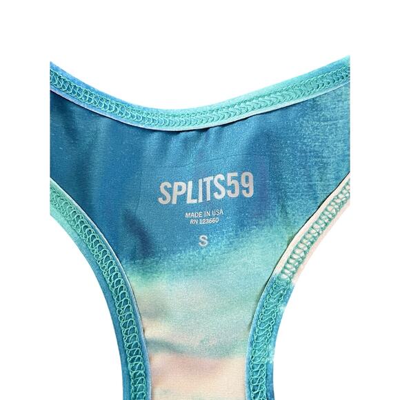 SPLITS59 SET - BLUE/GREEN TIE DYE GERI BRA TOP & LIV HIGH WAIST LEGGINGS - Picture 12 of 15